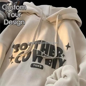 Wholesale High Quality <b>Polyester</b> Cotton Men's Pullover Hoodie Plus Size Custom Logo 3D Puff Print Digital Hoodies for Men - Product Image 2