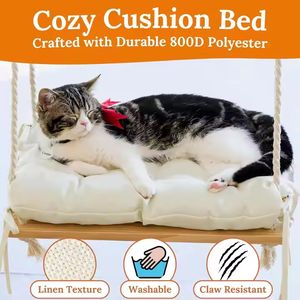 Massivholz Katzen fenster Barsch mit starken Saugnäpfen Katzen hängematte für Fenster bett & Möbel Gezielte Haustier betten - Product Image 5