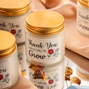 Wholesale Customized Frosted Glass Aromatherapy <b>Candles</b> Soy Wax Personalized Aromatic Scented <b>Candles</b> Tin Lid for Holiday Use - Product Image 2