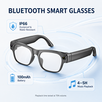 Smarte Brille Tragbare Brillen mit Videoaufnahme IP66 Wasserdicht KI-Echtzeit-Übersetzung für Fitness und Alltag
