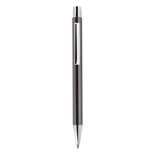 Penna a Sfera in Alluminio Grigio Scuro con Logo Personalizzato, Punta 1.0mm, Stile Elegante per Scopi Promozionali - Product Image 3