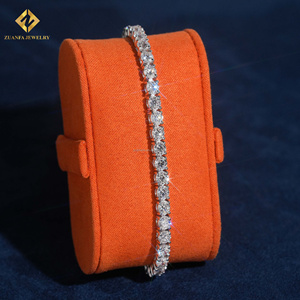 Luxury Classic Unisex White Gold 3mm 4mm Sterling Silver S925 Hip Hop Lab Grown Diamond Tennis Bracelet With IGI Certificate - Product Image 3