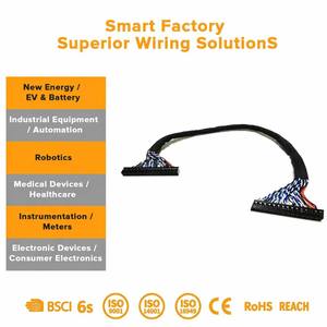 Kabel Ribbon Jumper Dupont 40 Pin Jantan ke Betina Berisolasi PTFE Tembaga Kustom, Pitch 2.54mm untuk Proyek DIY Breadboard - Product Image 2
