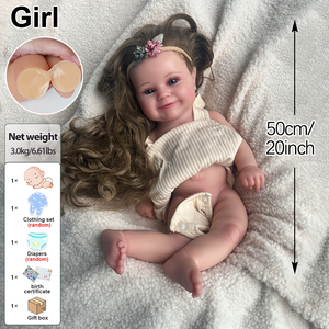 ตุ๊กตา Reborn ขนาด 50 ซม./20 นิ้ว แบบ Hand-Rooted รุ่น Innocent Express Girl ตุ๊กตาแฟชั่น ของขวัญสำหรับนักสะสม ของขวัญวันเกิด - Product Image 6