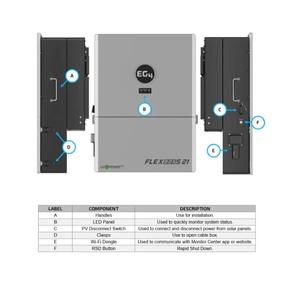 E 4 FlexBOSS 16kw AC Híbrido 48V Monofásico, Entrada PV de 21kW, 95% de Eficiencia, 50/60Hz [V1.1] Versión Más Reciente, Híbrido Monofásico E G 4 Flex - Product Image 3