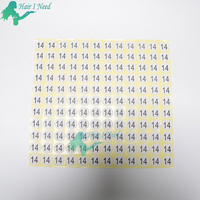 Autocollants numérotés consécutifs en papier adhésif pour la longueur des cheveux de 10 pouces à 32 pouces