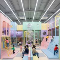Grande structure de jeux intérieure pour enfants, piscine à balles, toboggans, trampolines, escalades, certifiée CE, taille et couleur personnalisées