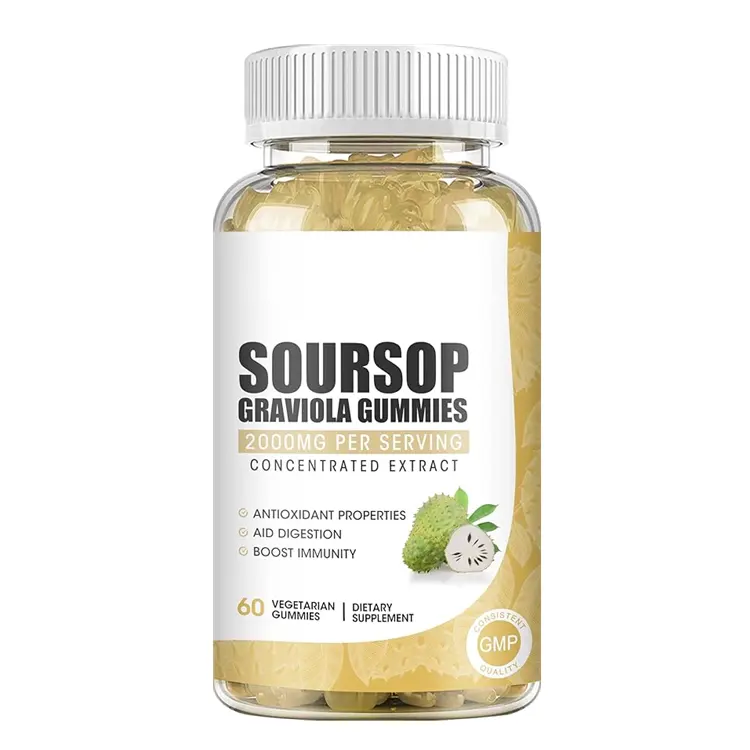 Оптовая продажа, Soursop Graviola Gummies, масло, листья, чай для пищеварительной помощи, иммунная поддержка, антиоксидант