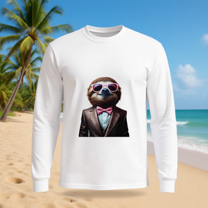 Camiseta de manga larga con cuello redondo y estampado digital para adultos, unisex, para noches acogedoras y cómodas en las vacaciones - Product Image 3