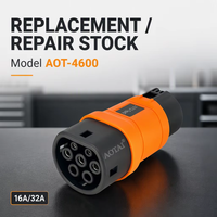 Adaptateur de charge EV de type 1 à type 2 32A, adaptateur J1772 vers type 2 pour charger les véhicules électriques de type 2 avec des chargeurs de type 1