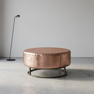 Table basse décorative en laiton AK avec finition cuivrée, design moderne pour la décoration de la maison / décoration d'hôtel - Product Image 1