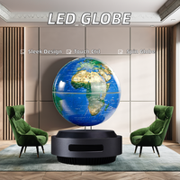 Lampe de carte du monde flottante innovante 20cm Globe à lévitation magnétique Lumière LED Contrôle tactile ABS Plug-In pour le salon Moyen