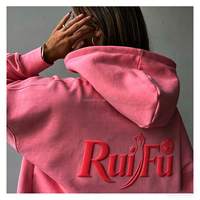 Pabrik Hoodie Sablon Puff Grosir Logo Kustom Fleece Poliester Katun Tebal Ukuran Besar Pria Wanita Unisex Hoodie