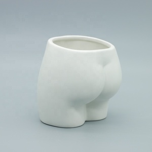Macetero con forma <span class=keywords><strong>de</strong></span> culo para mujer, jarrón con forma <span class=keywords><strong>de</strong></span> flor, tapón <span class=keywords><strong>de</strong></span> drenaje, escultura atrevida, maceta Bohemia moderna única para decoración del hogar - Product Image 4