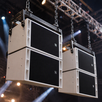 Système audio professionnel NA1800 pour concerts en extérieur, églises, avec double subwoofer de 18 pouces, ligne de sonorisation, 500W RMS/2000W de crête