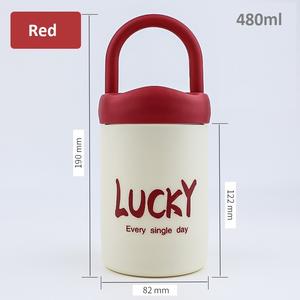 Botella de agua portátil de vidrio de doble pared de 480 ml con logo - Product Image 4