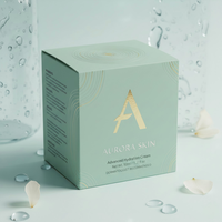 Boîte pliante en carton de papier de coton recyclable, emballage carré pour échantillons de soins de la peau, boîte cadeau