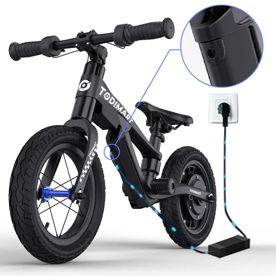 จักรยานไฟฟ้า12นิ้วสำหรับเด็ก,แบตเตอรี่ลิเธียมใช้แบตเตอรี่ใช้ในคลังสินค้าจากสหรัฐอเมริกาจักรยานวิบากของเล่นสำหรับเด็ก