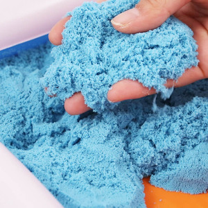 Foska école papeterie en boîte jouet sensoriel cadeau d'anniversaire 16 pièces moulable couleur sable magique enfants jouer ensemble avec château moules - Product Image 5