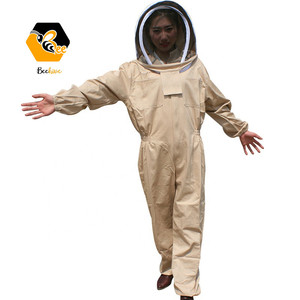 Combinaison en pur coton à capuche pour apiculteur, vêtements de Protection, évasé, voile d'abeille, veste de costume - Product Image 1