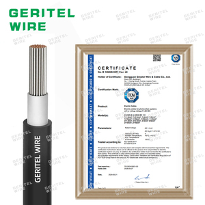 <span class=keywords><strong>สาย</strong></span>ไฟ GERITEL 1000V/1500V ทองแดงเคลือบดีบุก XLPO มาตรฐาน IP68 <span class=keywords><strong>สาย</strong></span>เคเบิลโซลาร์เซลล์ไฟฟ้ากระแสตรง 4 มม. 6 มม. 10 มม. / สำหรับติดตั้งบนหลังคา - Product Image 2
