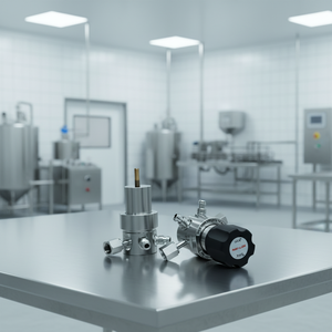 Regolatore di Pressione UHP da <span class=keywords><strong>1</strong></span>/<span class=keywords><strong>2</strong></span> Pollice per Semiconduttori, in Acciaio Inox 316L con Guarnizione Metallica, per <span class=keywords><strong>Gas</strong></span> Speciali ad Altissima Purezza - Product Image 1