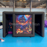 Aire de jeux extérieure, labyrinthe gonflable effrayant, arène de citrouille ensanglantée, maison hantée d'Halloween, jeu sportif à vendre