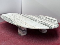 Table basse de luxe en marbre Nero Marquina, tables basses en pierre