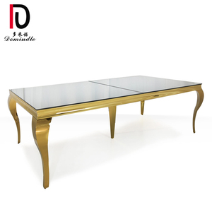 New Design <strong>Mirror</strong> Glass <strong>Table</strong> Stainless Steel Dining <strong>Table</strong> - Product Image 5
