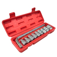 Kit de 10 douilles universelles à poignée en L 1/2 standard, outils à main, jeu de clés à douilles pour la réparation automobile et l'équipement