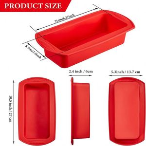 Moule à pain en silicone rectangulaire antiadhésif pour pain de mie et pain de viande - Product Image 2