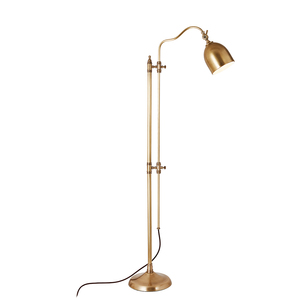 Copper fabric American Retro Floor <b>Lamp</b> Simple and Atmosphere Folding Long Arm Living Room Beside the Sofa Bedside Table <b>Study</b> - Product Image 2