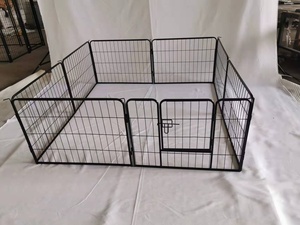 Recinto Rete Metallica Elettrosaldata Zincata da Esterno per Cani di Grossa Taglia 1,5m x 3m x 1,8m con Porta, Gabbie per Animali Domestici all'Ingrosso - Product Image 2