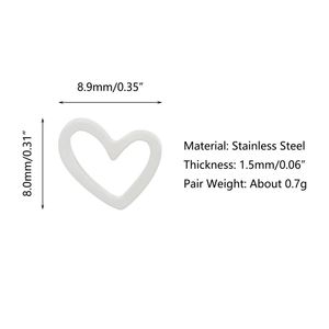 Pendientes de Acero Inoxidable con Forma de Corazón, Simples y Elegantes, para Mujeres y Niñas, Gran Venta - Product Image 2