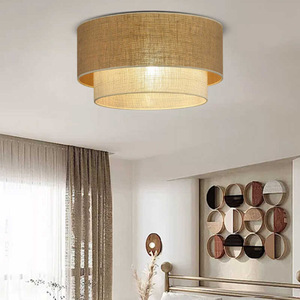 Japanese Wabi Sabi Ceiling <b>Light</b> Paper Shade Led <b>Light</b> Source Surface Mounted For <b>Dining</b> Room Bedroom Living Room - Product Image 4