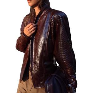 Chaqueta Bomber Personalizada para Mujer 2026, Cuero Sintético, Cuello Alto, Ligera, Manga Larga, Estilo Otoñal - Product Image 1