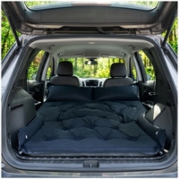 Matelas de voiture gonflable automatique 5 cm en mousse, tapis de couchage en micro-suède pliable et portable pour SUV, camion, camping, voyage