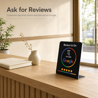 Kartu Ulasan Google Sensor NFC Chip NTAG215 Penyimpanan 504 untuk Restoran, Bar & Hotel
