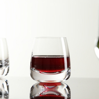 Bouchon de bouteille à boule ronde personnalisable de luxe Carafe à vin à col fin avec design classique en verre transparent