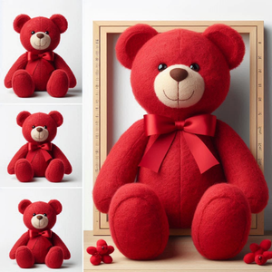 Personalizzato grazioso orsacchiotto rosso di san valentino animale di <span class=keywords><strong>peluche</strong></span> di <span class=keywords><strong>grandi</strong></span> dimensioni per fidanzata - Product Image 3