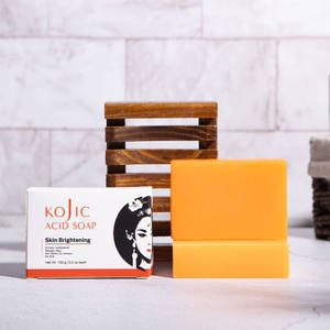 Buatan tangan jahe oranye sabun Toilet alami organik mencerahkan Savon De Toilette asam Kojic Savon Eclaircissant dengan pemegang bambu - Product Image 4