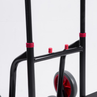 Carritos de acero personalizados de fábrica Boutique para almacén, 6 ruedas de escalada, pasamanos retráctiles, 120KGS