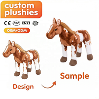 Jouets en peluche personnalisés en forme de cheval, chevaux en peluche doux, vente en gros, fabrication OEM ODM de jouets en peluche, cadeaux pour enfants