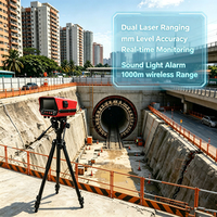 Capteur laser de déplacement de roche volcanique, moniteur de déplacement de masse, capteur de mesure laser IP66, écran 4,3 pouces, batterie longue durée, outil d'alerte de déformation