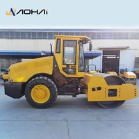 AIHAO Compacteur à rouleaux à tambour unique en acier 10T avec moteur Changfa et pompe - Mini rouleau tandem 17,2 kW de puissance, capacité de montée de 30 %