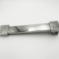 Barres de support de porte de douche en verre carré sans cadre en acier inoxydable 10*30mm pour salle de bain
