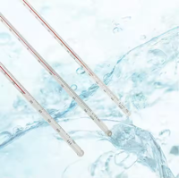 Thermomètre portable en verre rouge de qualité laboratoire CORDIAL - Thermomètre en verre dédié à l'utilisation en laboratoire