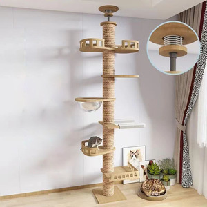 Árbol para Gatos de Madera de Lujo Clásico 2026, de Piso a Techo, Embalado en Cartón - Product Image 4