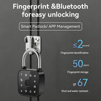 Cadenas intelligent multi-déverrouillage 4-en-1 : Empreinte digitale + Mot de passe + Carte IC + Application Tuya pour serrure de sécurité électronique, étanche IP65