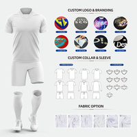 Ensemble de maillots de football à impression par sublimation, séchage rapide, col rond, pour le fitness, les tops de sport, les shorts de course, toutes saisons, vêtements de football